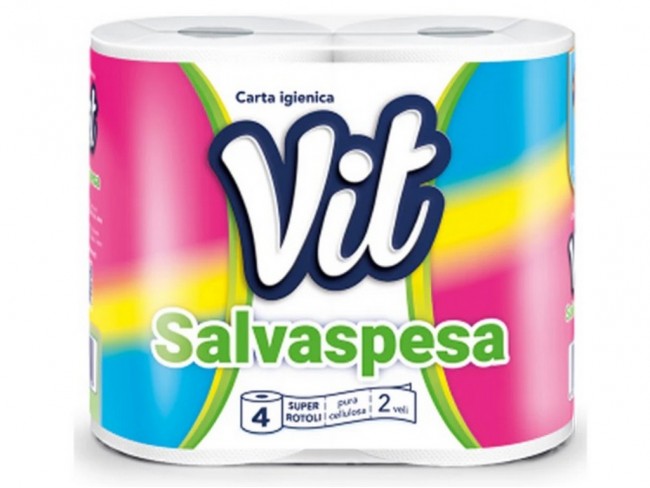 CARTA IGIENICA VIT SALVASPESA 2 VELI 4 ROTOLI