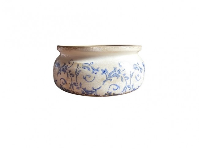 CACHEPOT GASPO GICOS TONDO BLU CM. 23 X 10
