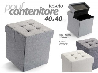POUF TESSUTO TRAPUNTATO APRIBILE GICOS CM 40X40