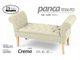 PANCA TESSUTO CREMA GICOS CM. 103X40X60