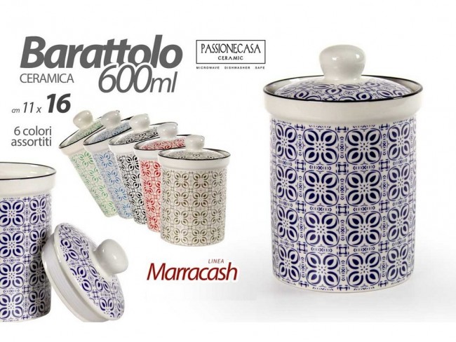 BARATTOLO CUCINA CERAMICA GICOS MARRACASH 600 ML.