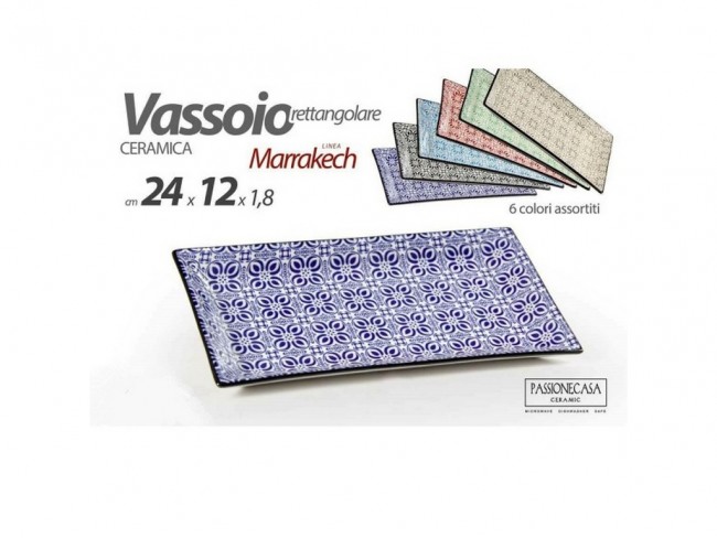 VASSOIO CERAMICA RETTANGOLARE GICOS MARRAKECH CM 24