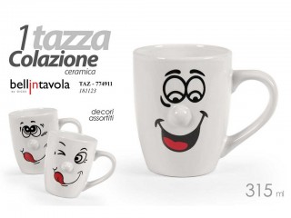 TAZZONE GICOS MUG BIANCO CON VISO CC 315