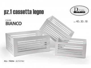 CASSETTA LEGNO GICOS BIANCA ART 799594 GRANDE