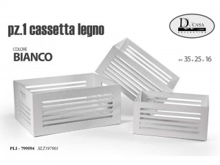 CASSETTA LEGNO GICOS BIANCA ART 799594 MEDIA