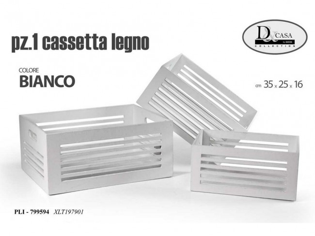 CASSETTA LEGNO GICOS BIANCA ART 799594 MEDIA