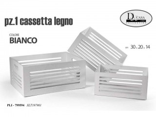 CASSETTA LEGNO GICOS BIANCA ART 799594 PICCOLA
