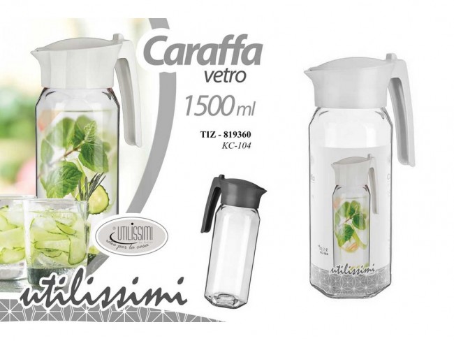 BROCCA VETRO GICOS CON COPERCHIO LT. 1.5 ART. 819360