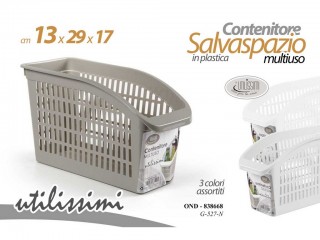 CESTINO PORTAOGGETTI MULTIUSO ORGANIZZA CASSETTI GICOS CM. 13X29X17