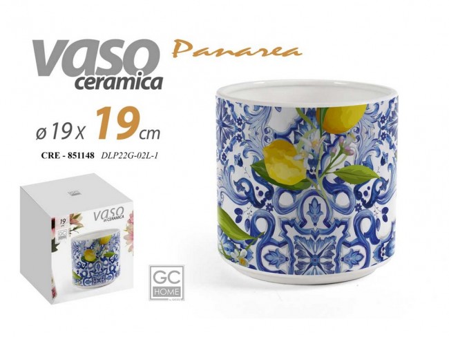 CACHEPOT GASPO GICOS TONDO PANAREA CM. 19 X 19