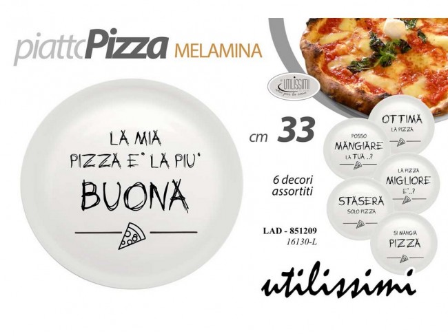 PIATTO PIZZA PLASTICA MELAMINA 100% GICOS CM. 33
