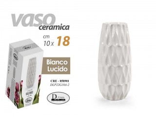 VASO FIORI GICOS BIANCO LUCIDO CM. 18 ART. 858901