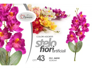 FIORE ARTIFICIALE STELO ORCHIDEE CM. 43 GICOS