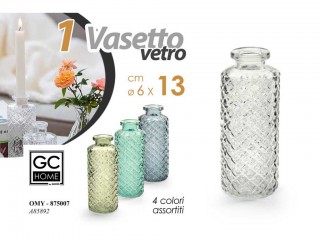 VASO FIORI GICOS VETRO MONOFIORE COLOR CM 13