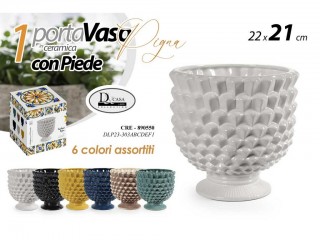 PIGNA VASO CERAMICA GICOS COLORI ASSORTITI CM. 22