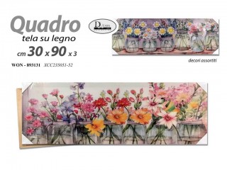 QUADRO GICOS SU TELA 30X90 ART. 893131 FIORI