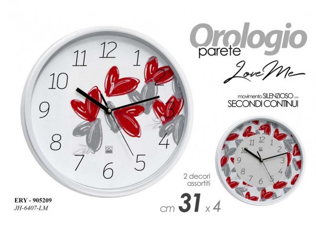 OROLOGIO DA PARETE GICOS LOVE ME CM. 31