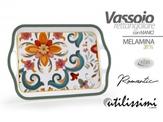 VASSOIO MELAMINA GICOS ROMANTIC CON MANICI CM. 41X29