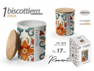BISCOTTIERA GICOS CERAMICA ROMANTIC CM. 13X17