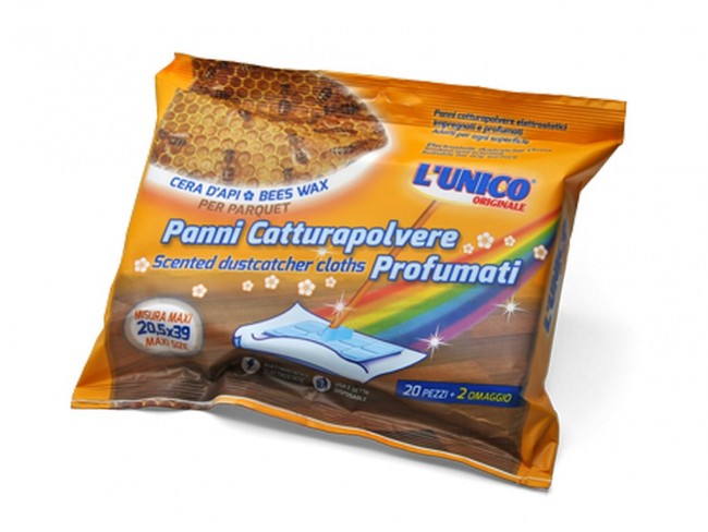 PANNI CATTURAPOLVERE L' UNICO 22 PZ. CERA D'API