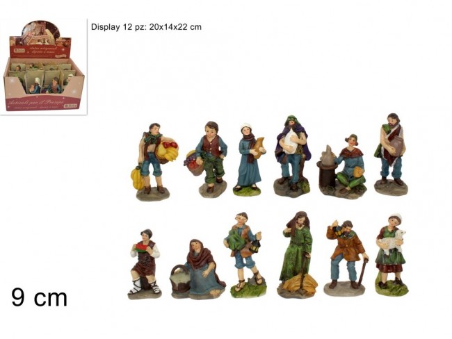 PRESEPE PASTORI PLASTICA CM. 9
