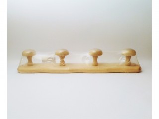 ATTACCAPANNI LEGNO 4 POSTI MEETING NOCE/FRASSINO