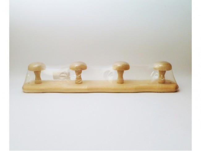 ATTACCAPANNI LEGNO 4 POSTI MEETING NOCE/FRASSINO