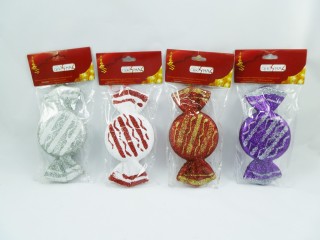 NATALE APPENDINO DECORATIVO CARAMELLA TONDA