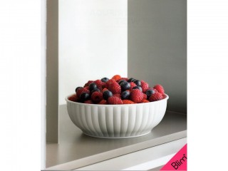 INSALATIERA PLASTICA COSTOLATA CM. 22 BIANCO/COLOR