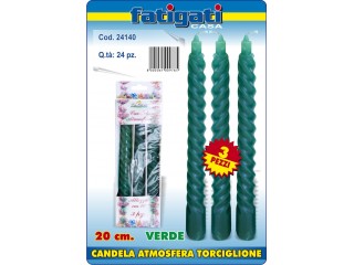 CANDELE TORCIGLIONE ATMOSFERA BLU SET 3 PZ.