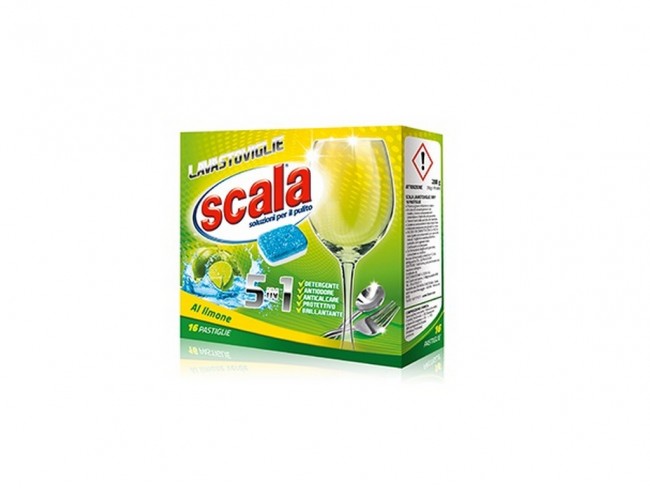 SCALA LAVASTOVIGLIE PASTIGLIE 5 IN 1 LIMONE 16 PZ.
