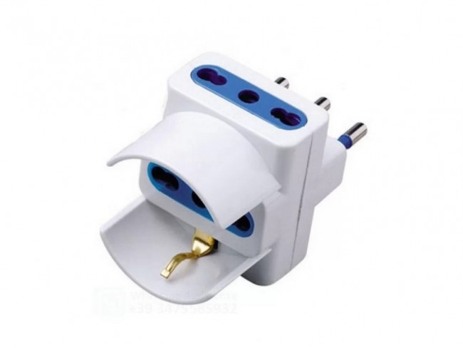 SPINA ADATTATORE SCHUKO TRIPLO 16 AMPERE