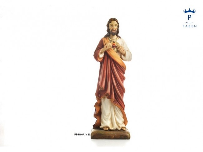 STATUETTA SACRO CUORE GESU' CM 30 PABEN